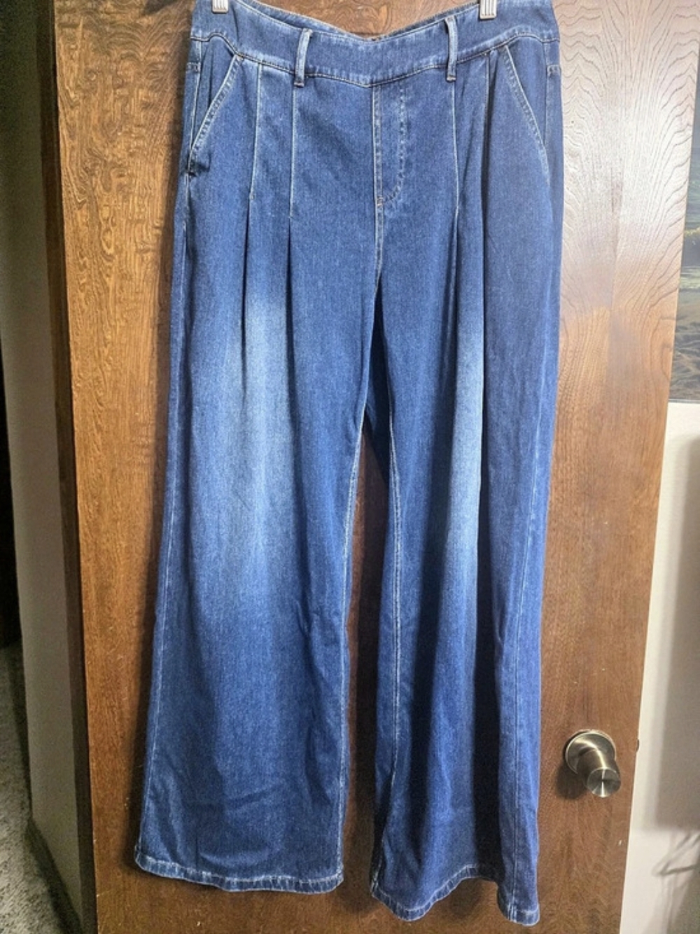 Halara Wide Leg Denim Jeans in Blue Size Large